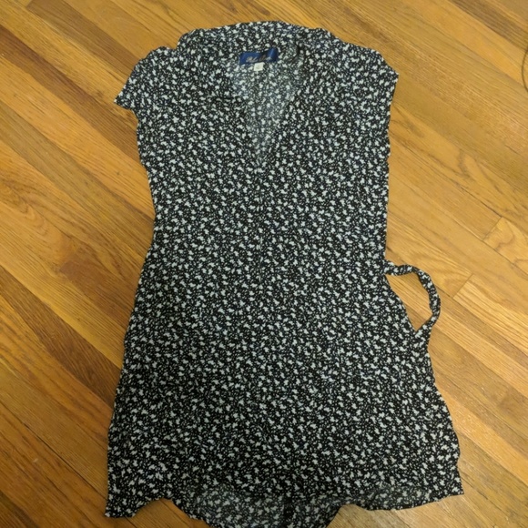 Blue Rain Dresses & Skirts - Skater dress, black, with white pattern, button up Blue Rain Dresses & Skirts - Skater dress, black, with white pattern, button up